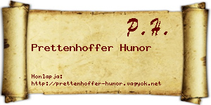 Prettenhoffer Hunor névjegykártya